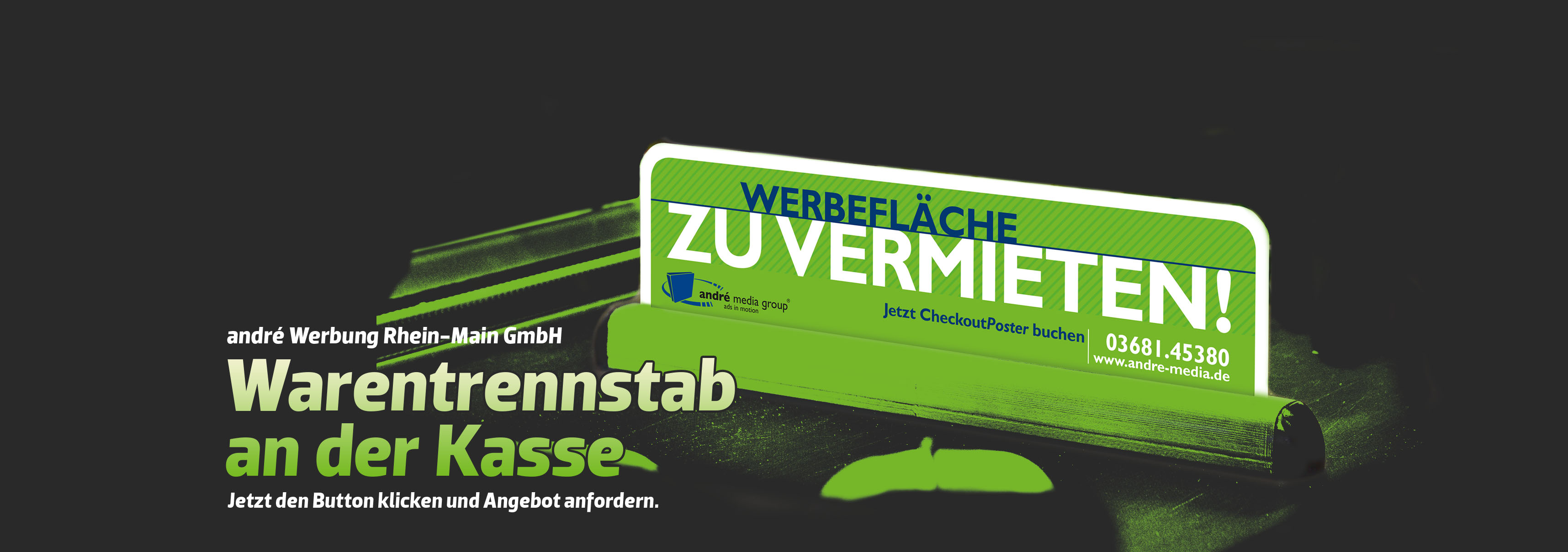 Supermarkt - Warentrennstab an der Kasse