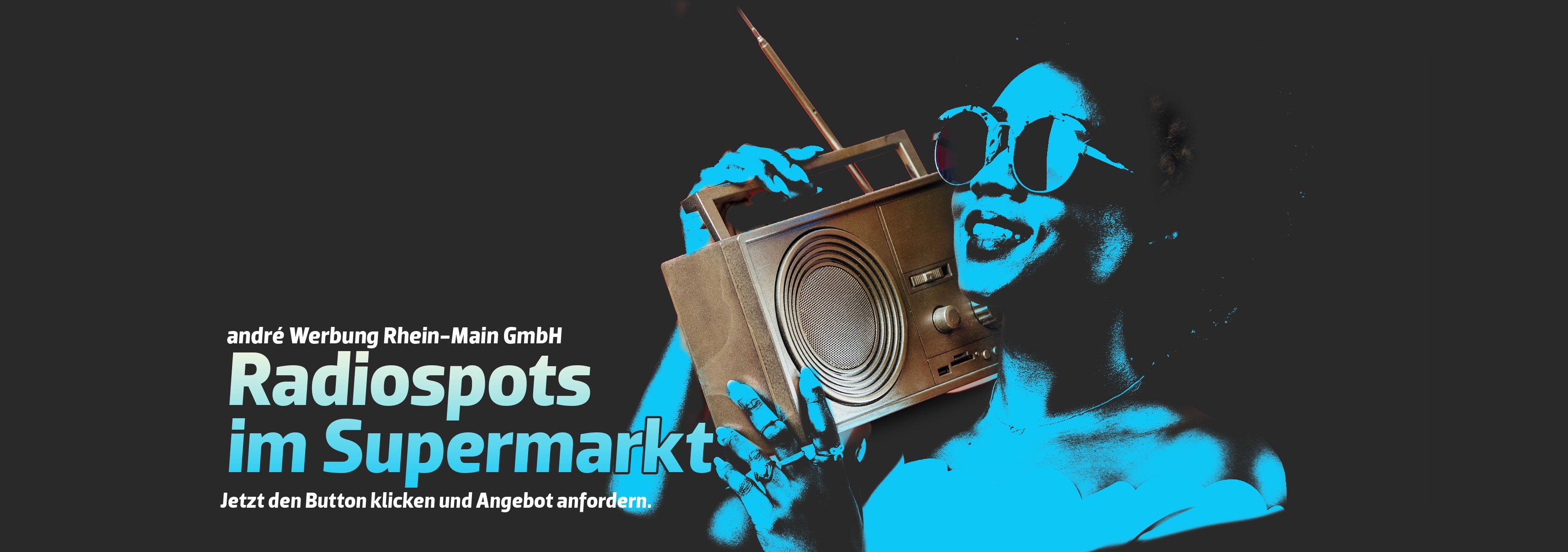 Radiospots im Supermarkt